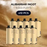 10 PCS - Alibarbar Ingot 9000 Puffs