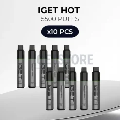 10 pcs iget hot 5500 puffs