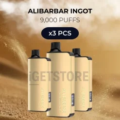 3 pcs alibarbar ingot 9000 puffs