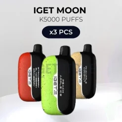 3 pcs iget moon k5000 puffs