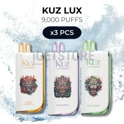 3 pcs kuz lux 9000 puffs