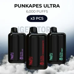 3 pcs punkapes ultra 6000 puffs