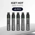 5 PCS - IGET Hot 5500 Puffs