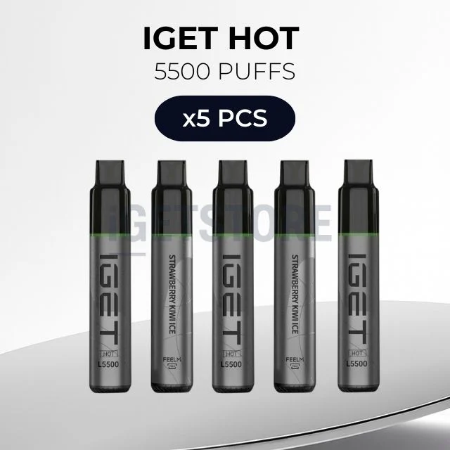 5 pcs iget hot 5500 puffs