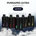 5 PCS - Punkapes Ultra 6000 Puffs