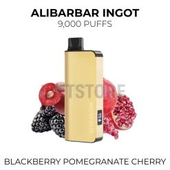 Alibarbar ingot 9000 puffs blackberry pomegranate cherry