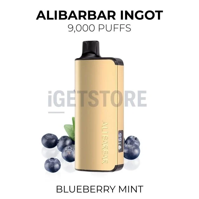 Alibarbar ingot 9000 puffs blueberry mint