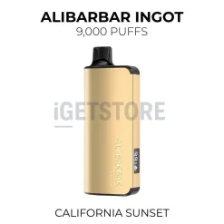 Alibarbar ingot 9000 puffs california sunset