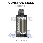 GunnPod Moss Icy Clear 8000 Puffs