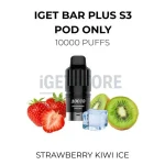 IGET Bar Plus S3 Pod Only Strawberry Kiwi Ice 10000 Puffs
