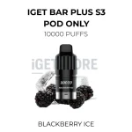 IGET Bar Plus S3 Pod Only Blackberry Ice 10000 Puffs