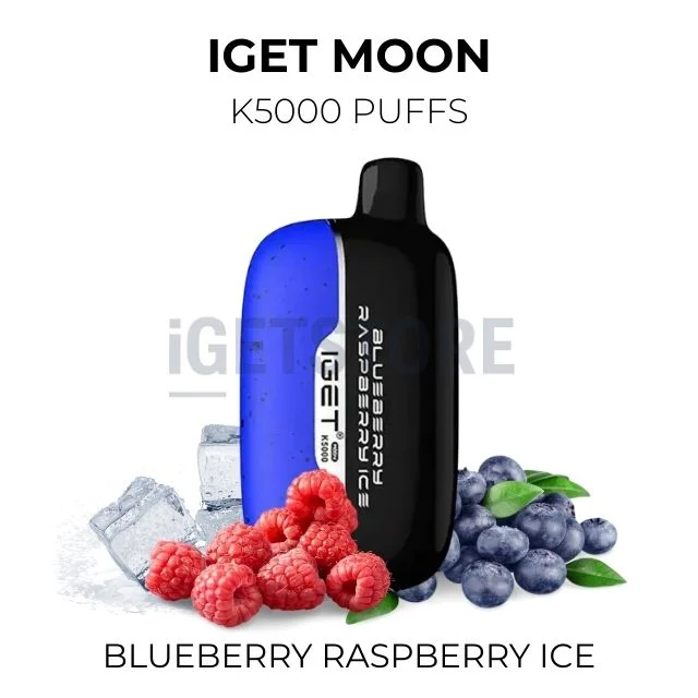 Iget moon k5000 puffs blueberry raspberry ice