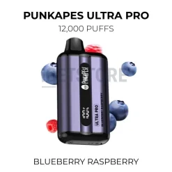 Punkapes ultra pro 12000 puffs blueberry raspberry