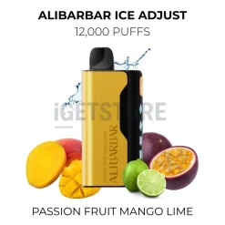 Alibarbar ice adjust 12000 puffs passion fruit mango lime