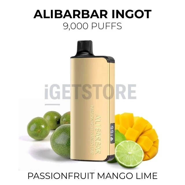 Alibarbar ingot 9000 puffs passionfruit mango lime