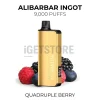 Alibarbar ingot 9000 puffs quadruple berry