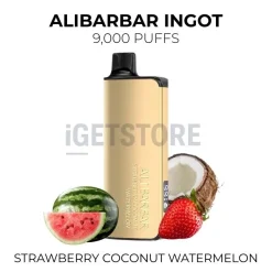 Alibarbar ingot 9000 puffs strawberry coconut watermelon