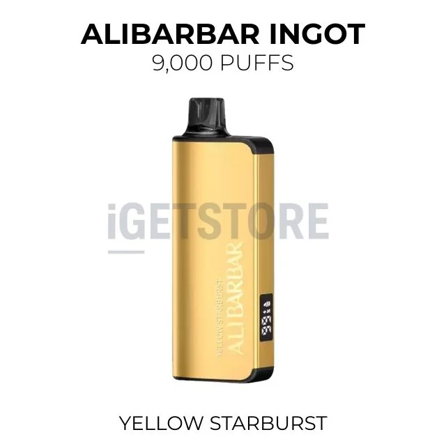 Alibarbar ingot 9000 puffs yellow starburst