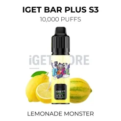 Iget bar plus s3 10000 lemonade monster