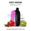 Iget moon k5000 puffs pomegranate kiwi ice