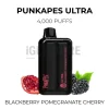 Punkapes ultra 4000 puffs blackberry pomegranate cherry