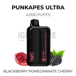 Punkapes ultra 4000 puffs blackberry pomegranate cherry