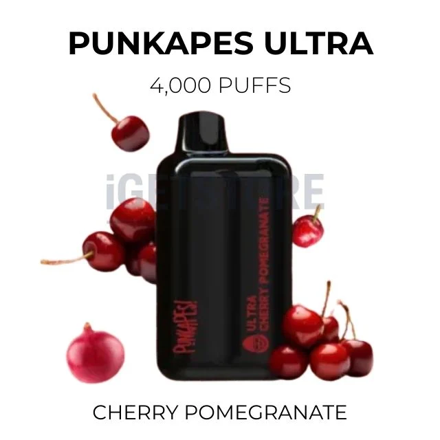 Punkapes ultra 4000 puffs cherry pomegranate