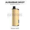 Alibarbar ingot 9000 puffs miami mint
