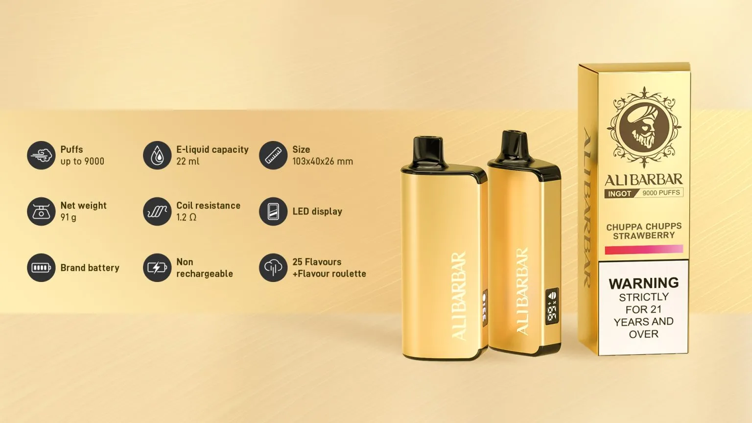 Alibarbar ingot 9000 puffs