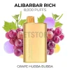 Alibarbar rich 8000 puffs grape hubba bubba