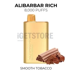 Alibarbar rich 8000 puffs smooth tobacco