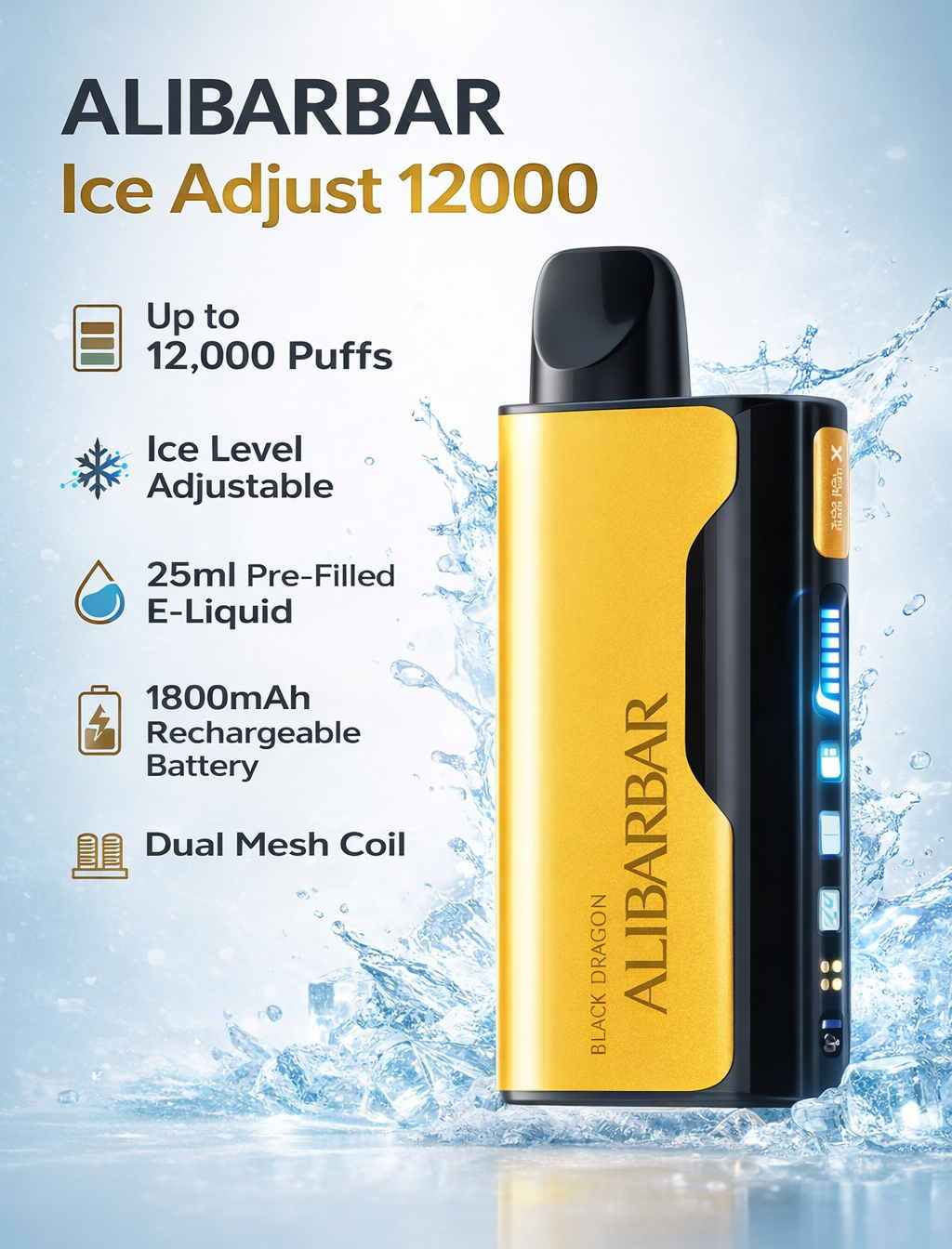 Product Overview Of The ALIBARBAR Ice Adjust 12000