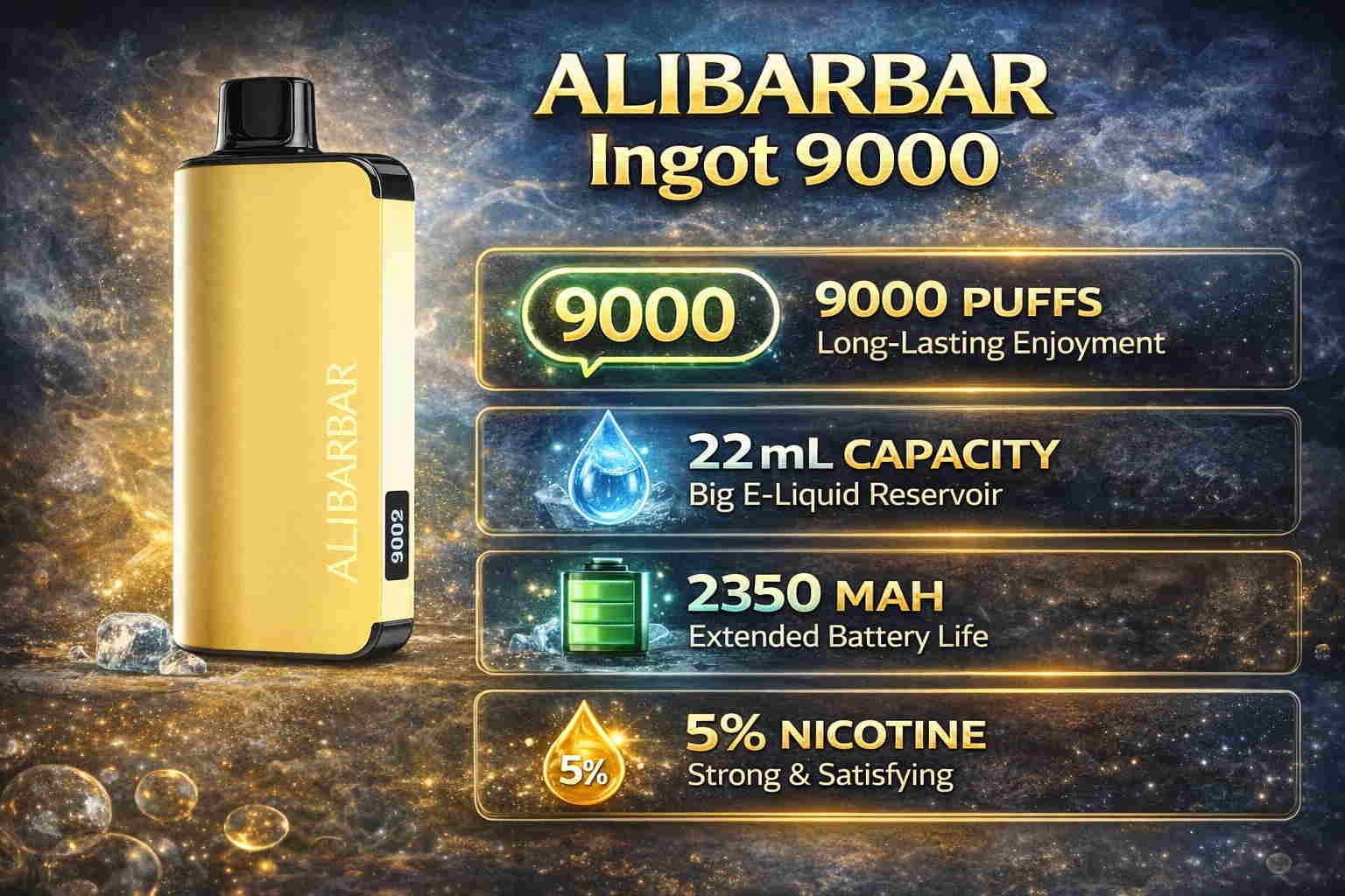 Product Specifications For Alibarbar Ingot 9000