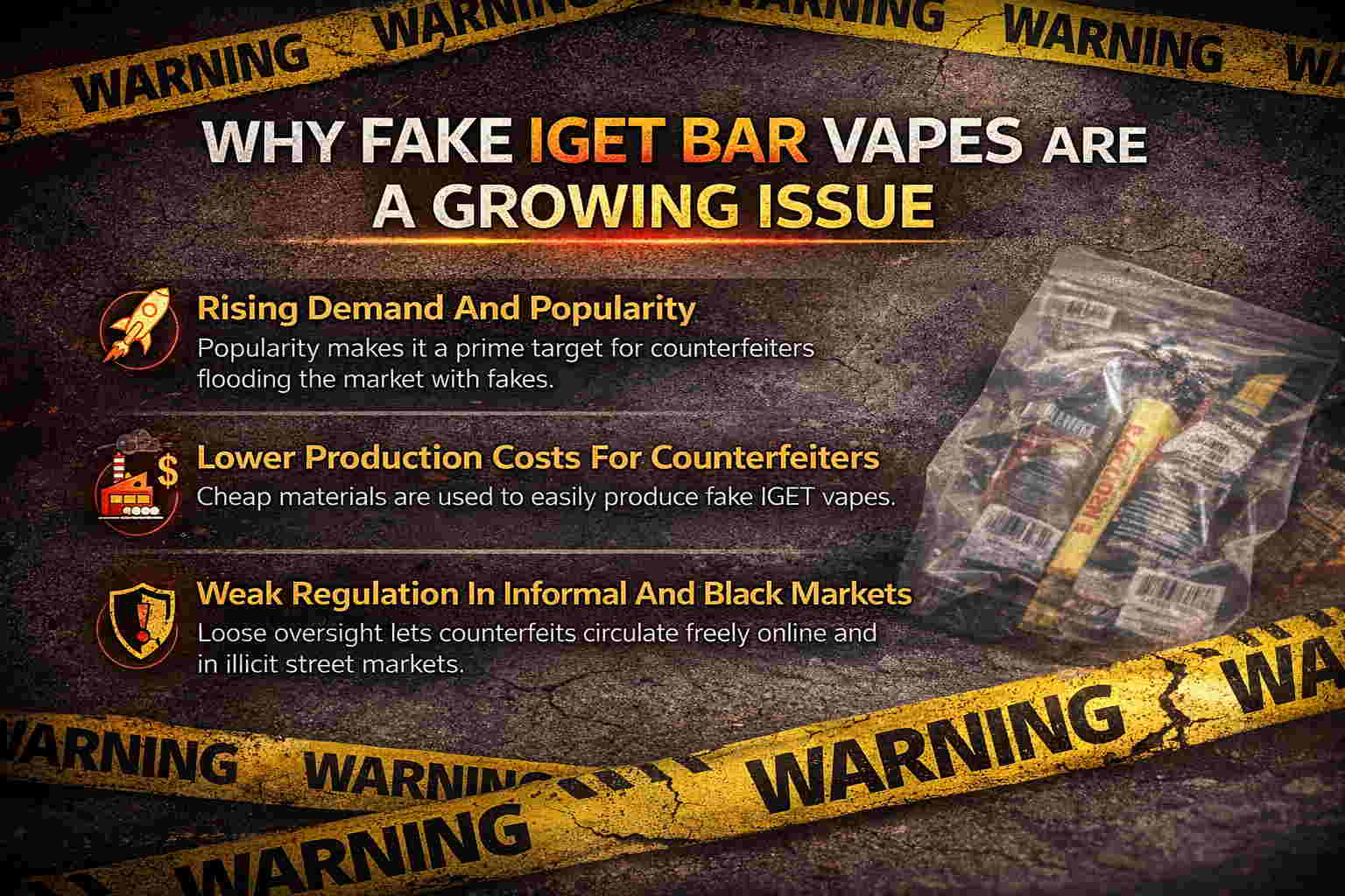Why Fake IGET Bar Vapes Are A Growing Issue