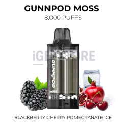 Gunnpod moss 8000 blackberry cherry pomegranate ice