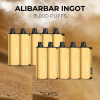 10 pcs alibarbar ingot 15.000 puffs