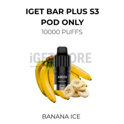 Iget bar plus s3 pod only banana ice 10,000 puffs