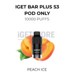 IGET Bar Plus S3 Pod Only Peach Ice 10,000 Puffs