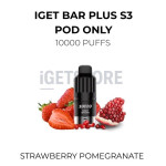 IGET Bar Plus S3 Pod Only Strawberry Pomegranate 10,000 Puffs