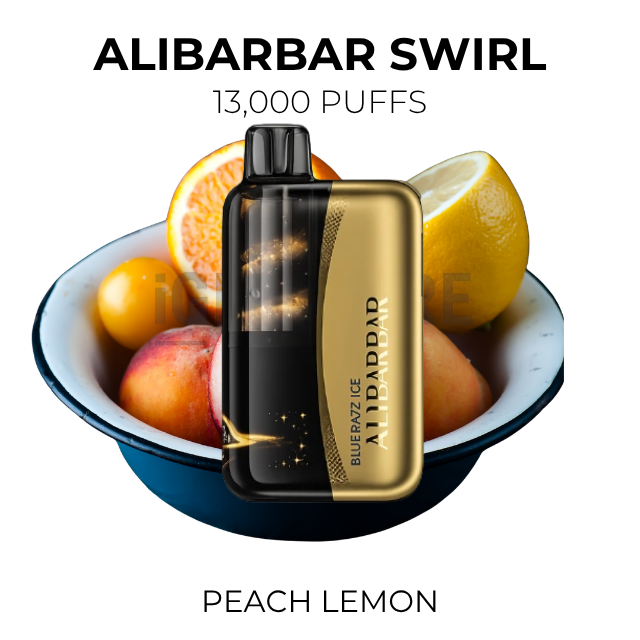 Alibarbar Swirl Peach Lemon 13000 Puffs