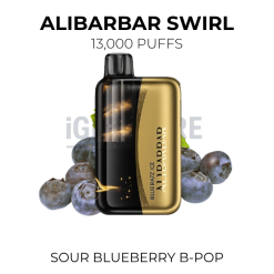 Alibarbar Swirl Sour Blueberry B Pop 13000 Puffs