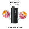 ZLOADR Chupachup Straw V9000 PuffsSwirl Tobacco 13000 Puffs