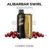 Alibarbar Swirl Cherry Swirl 13000 Puffs disposable vape beside bunches of red cherries