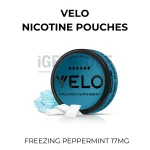 VELO Nicotine Pouches – Freezing Peppermint 17mg