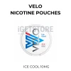 VELO Ice Cool 10mg strong slim nicotine pouch can in white and blue