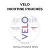 VELO Royal Purple 10mg strong slim nicotine pouch can in white